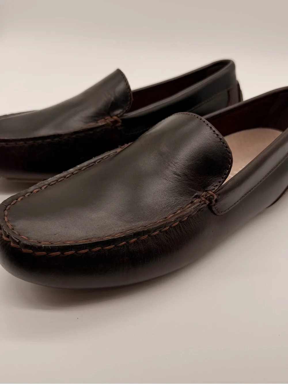 Sperry Davenport Venetian Driver Mens 8.5 Dark Brown Leather Loafers Moccasins